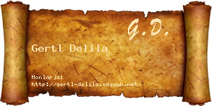 Gertl Delila névjegykártya